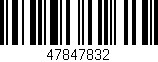 Código de barras (EAN, GTIN, SKU, ISBN): '47847832'