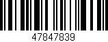 Código de barras (EAN, GTIN, SKU, ISBN): '47847839'