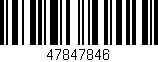 Código de barras (EAN, GTIN, SKU, ISBN): '47847846'