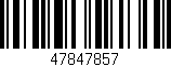 Código de barras (EAN, GTIN, SKU, ISBN): '47847857'