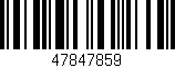 Código de barras (EAN, GTIN, SKU, ISBN): '47847859'