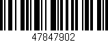 Código de barras (EAN, GTIN, SKU, ISBN): '47847902'