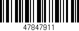 Código de barras (EAN, GTIN, SKU, ISBN): '47847911'