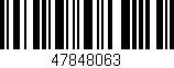 Código de barras (EAN, GTIN, SKU, ISBN): '47848063'