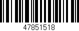 Código de barras (EAN, GTIN, SKU, ISBN): '47851518'