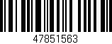 Código de barras (EAN, GTIN, SKU, ISBN): '47851563'