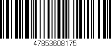 Código de barras (EAN, GTIN, SKU, ISBN): '47853608175'