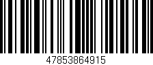 Código de barras (EAN, GTIN, SKU, ISBN): '47853864915'