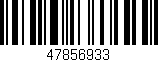 Código de barras (EAN, GTIN, SKU, ISBN): '47856933'