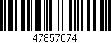 Código de barras (EAN, GTIN, SKU, ISBN): '47857074'