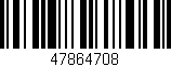 Código de barras (EAN, GTIN, SKU, ISBN): '47864708'