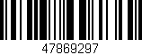 Código de barras (EAN, GTIN, SKU, ISBN): '47869297'