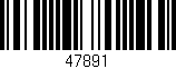 Código de barras (EAN, GTIN, SKU, ISBN): '47891'