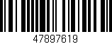 Código de barras (EAN, GTIN, SKU, ISBN): '47897619'