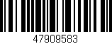 Código de barras (EAN, GTIN, SKU, ISBN): '47909583'