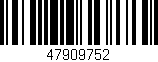 Código de barras (EAN, GTIN, SKU, ISBN): '47909752'