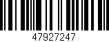 Código de barras (EAN, GTIN, SKU, ISBN): '47927247'