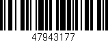 Código de barras (EAN, GTIN, SKU, ISBN): '47943177'