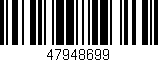 Código de barras (EAN, GTIN, SKU, ISBN): '47948699'