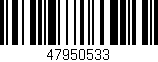 Código de barras (EAN, GTIN, SKU, ISBN): '47950533'