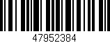 Código de barras (EAN, GTIN, SKU, ISBN): '47952384'