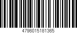 Código de barras (EAN, GTIN, SKU, ISBN): '4796015181365'