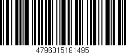 Código de barras (EAN, GTIN, SKU, ISBN): '4796015181495'