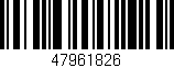 Código de barras (EAN, GTIN, SKU, ISBN): '47961826'