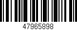 Código de barras (EAN, GTIN, SKU, ISBN): '47965898'