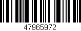 Código de barras (EAN, GTIN, SKU, ISBN): '47965972'