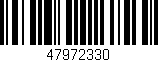 Código de barras (EAN, GTIN, SKU, ISBN): '47972330'