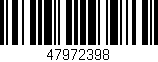 Código de barras (EAN, GTIN, SKU, ISBN): '47972398'
