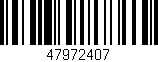 Código de barras (EAN, GTIN, SKU, ISBN): '47972407'