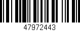 Código de barras (EAN, GTIN, SKU, ISBN): '47972443'