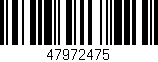 Código de barras (EAN, GTIN, SKU, ISBN): '47972475'