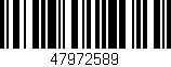 Código de barras (EAN, GTIN, SKU, ISBN): '47972589'