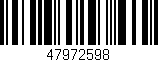 Código de barras (EAN, GTIN, SKU, ISBN): '47972598'