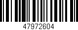 Código de barras (EAN, GTIN, SKU, ISBN): '47972604'