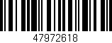 Código de barras (EAN, GTIN, SKU, ISBN): '47972618'