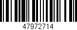 Código de barras (EAN, GTIN, SKU, ISBN): '47972714'
