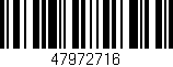 Código de barras (EAN, GTIN, SKU, ISBN): '47972716'