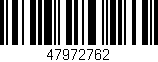 Código de barras (EAN, GTIN, SKU, ISBN): '47972762'