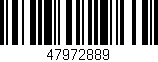Código de barras (EAN, GTIN, SKU, ISBN): '47972889'