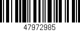 Código de barras (EAN, GTIN, SKU, ISBN): '47972985'