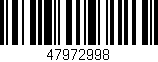 Código de barras (EAN, GTIN, SKU, ISBN): '47972998'