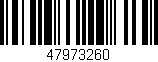 Código de barras (EAN, GTIN, SKU, ISBN): '47973260'