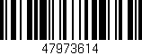Código de barras (EAN, GTIN, SKU, ISBN): '47973614'