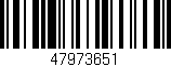 Código de barras (EAN, GTIN, SKU, ISBN): '47973651'