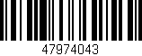 Código de barras (EAN, GTIN, SKU, ISBN): '47974043'