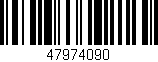 Código de barras (EAN, GTIN, SKU, ISBN): '47974090'
